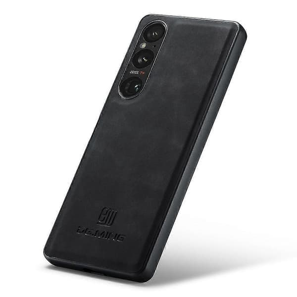 Etui til Sony Xperia 1 V Anti-ridse PU Læder+PC+TPU Telefonetui Sort Black