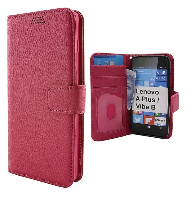 Uusi Standcase-lompakko Lenovo B / Vibe B (A2016a40) Hotpink