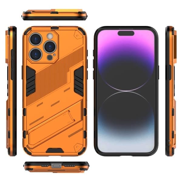 Støtsikkert iPhone 15 Pro Max Hybriddeksel - Oransje Oransje