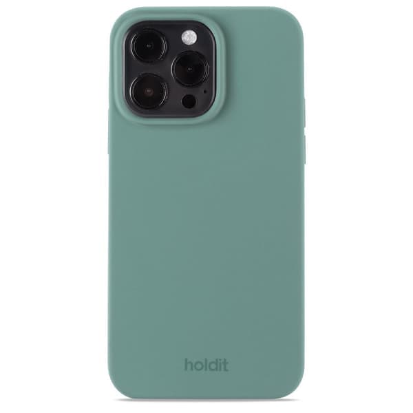 holdit iPhone 15 Pro Max Mobilcover Silikone Mosgrøn