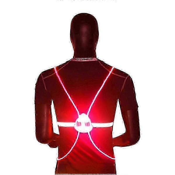 Reflekterende LED-vest med høy synlighet for nattløping, sykling og ridning