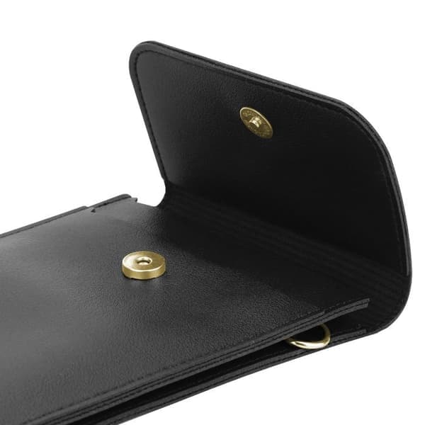 Skuldertaske til telefon til Asus ZenFone 3 DELUXE i sort etui Sort