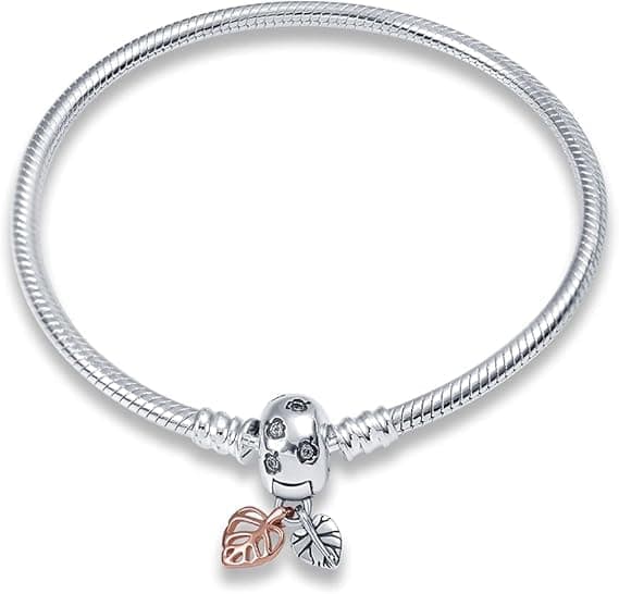 925 Sterling Silver Ormlänksarmband för Europeiska Pandora Berlocker