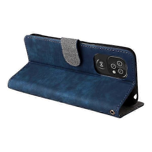 Plånboksfodral för Doro 8100 / 8200 RFID PU-läder Telefonfodral Stativ med Rem [DB] Blå Blue