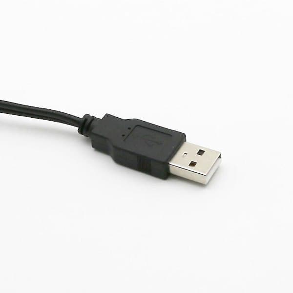 USB A hann til 2x RCA Phono hann AV-kabel LED PC TV Aux lydvideoadapter (1,5M)