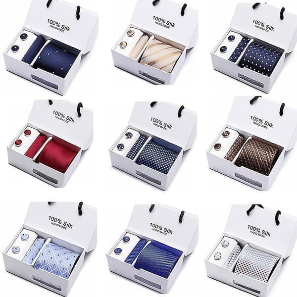 Slips för män presentförpackning 5 delar kostymgrupp slips affärsformell bröllopsslips B01 B01 B01