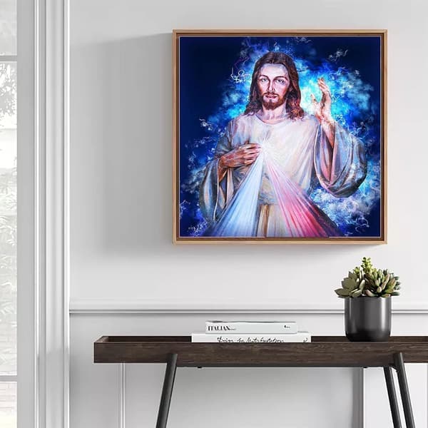 5D Diamantmaleri Kit Jesus, Himmelsk Far og Religiøst Skrik