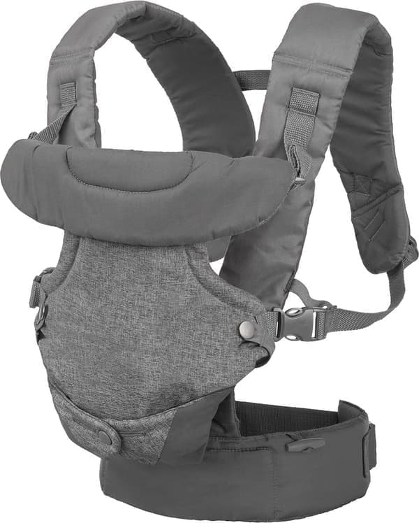 4-in-1 ergonominen kantoreppu – säädettävä – 0-2 vuotta – harmaa