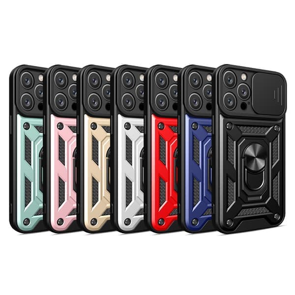 iPhone 15 Pro Max Armor Case Kombinert Stil og Holdbarhet Sølv Silver
