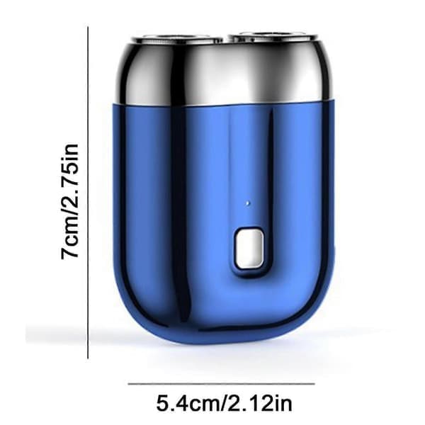 Dobbelt hoved elektrisk barbermaskine til mænd - Mini USB Shaver, bærbar, vaskbar grå Grey
