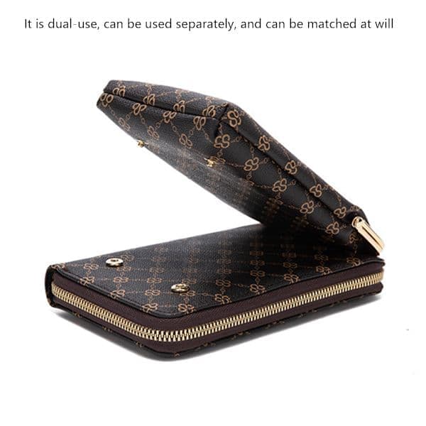 Dame Skuldertaske Crossbody Trykt Pung Mini Telefon Taske - Spot Salg Sort Sort Black