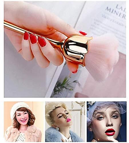 Rose Makeup Børste Blush Børste Super Stor Ansigts Pudder Makeup Børster Til Pudder Kosmetikpink
