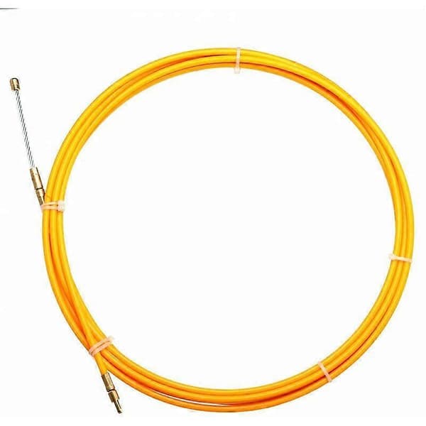 Nylon tråddragare D=4,5mm L=30m Glasfiber trådkabelstång Elektriker Push Puller Fiskrör