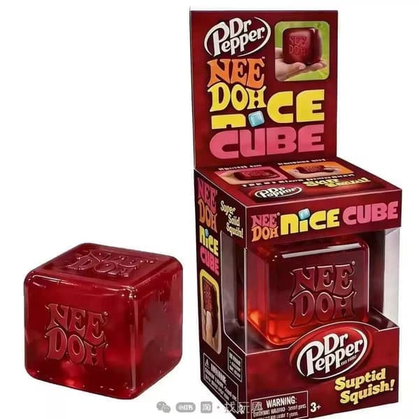 Schylling NeeDoh Nice Cube – Blåt sensorisk klemmelegetøj med super tilfredsstillende klemmeevne 红色