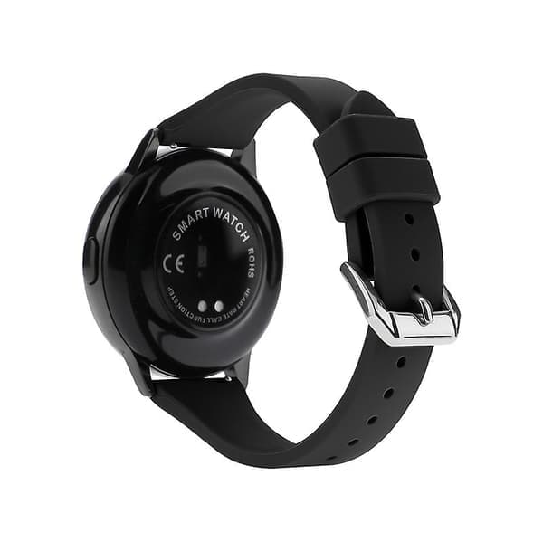 Sort Sort Silikone Armbåndsur 22mm