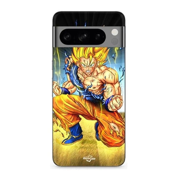 Kotelo Google Pixel 8 Pro GOKU KNEELING ON THE GROUND musta