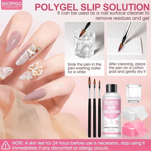Poly Gel Slip Solution Kit - 150ml Slip Solution for Extension Poly Gel