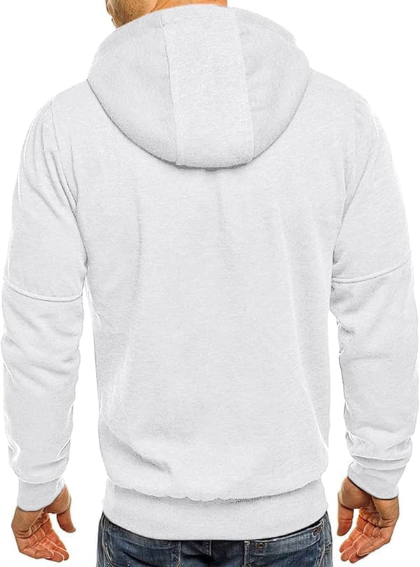 Luvtröja för män med dragkedja Lättviktsjackor 2 Vit 3XL 2 White 3XL
