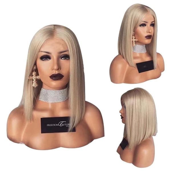 Blonde korthårs parykker for kvinner - Bob-stil[HK]