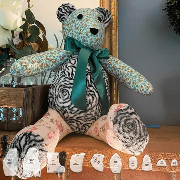 10 stk. Memory Bear Skabelon Linealsæt (10 stk.) ENKEL BEGYNDER TEDDY, 50% Rabat
