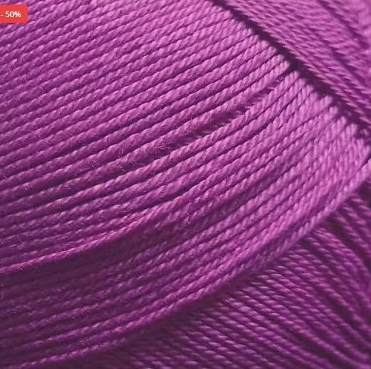 2 stk. garnnøgle Merc. 8/4 Hæklegarn Heather Plum one size