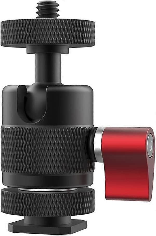 Mini kulehode, blitssko, feste 360 panorering 1/4\" kulehodeadapter for DSLR-kameraer, videoskjerm, GoPro, Mini DV, blitslys, mikrofon, monopod.