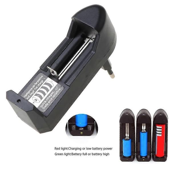 1-roms 18650 14500 16340 batteriladeradapter 3,7V intelligent IC-strøm EU