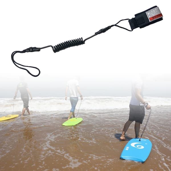 Stand-Up Paddle Board Surfbræt Wrap Leash SUP Leash Håndreb Håndledsrem med justerbare ankelmanchetter til Paddleboard Sort Black
