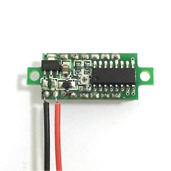 Mini DC 2.5-30V LED 3-digitalt display 2-ledninger Voltmeter Panel Volt Spenningsmåler