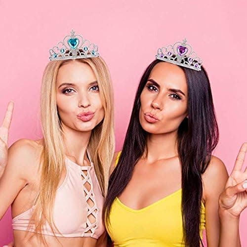 8-delt prinsessekrone kostymefest utkledningstilbehør, plastprinsessekroner for jenter jul
