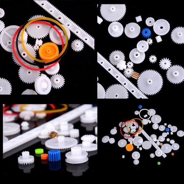 60 stk. plastgirsett DIY-stativ remskive belteorm enkel dobbel