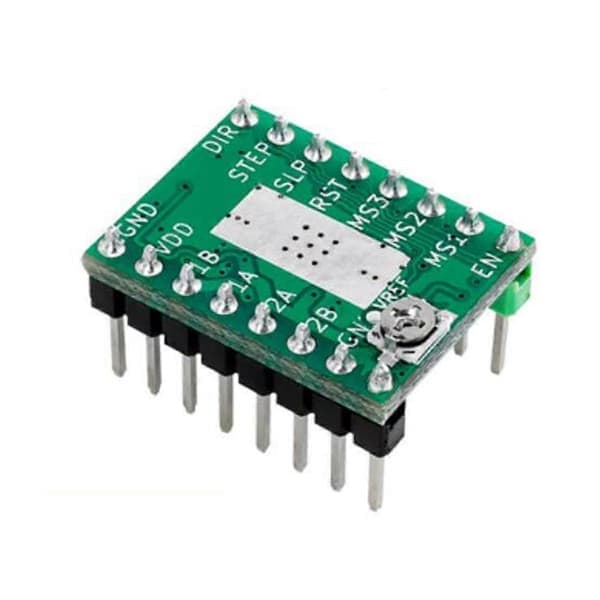 4 stk A4988 StepStick Stepper Driver for Reprap 3D-printerdeler Steppermotordriver med kjøleribbetilbehør
