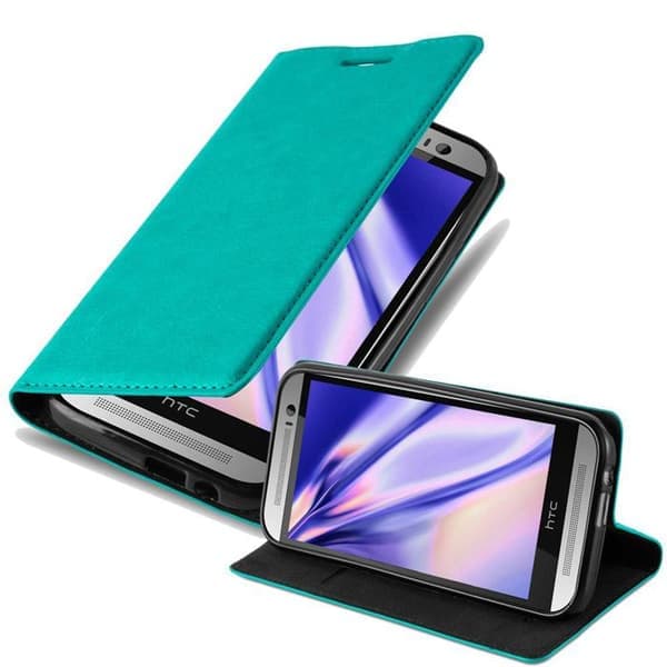 Etui til HTC ONE M8 Etui i TURKIS PETROLEUMSBLÅ