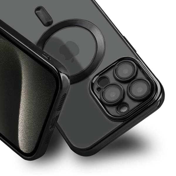Luksus mobildeksel med Magsafe iPhone 15 Pro Max - Svart Svart
