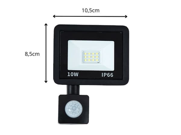 Flomlys LED 10 W - 6000 K med skumringssensor IP66