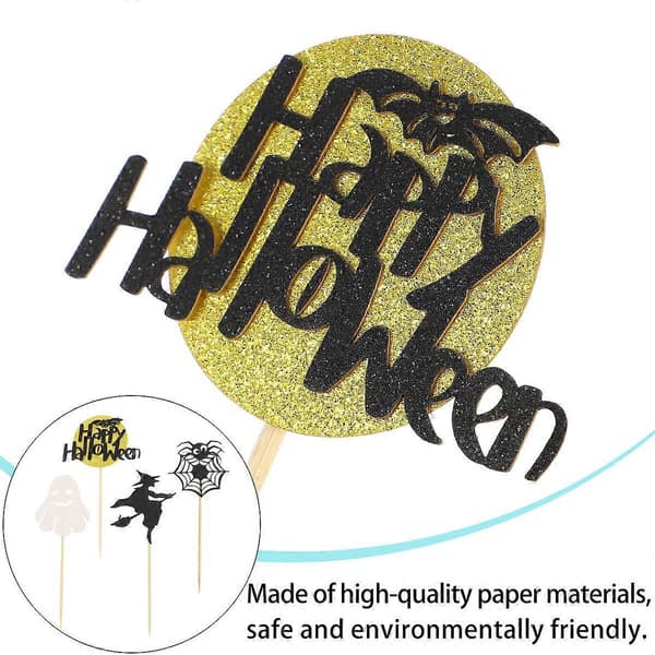 Halloween kagepynt papirspyd til festdekoration 24 stk.