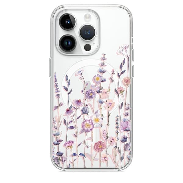 Lämpligt transparent blomfodral av hög kvalitet för Apple mobiltelefon 15PRO 15PRO