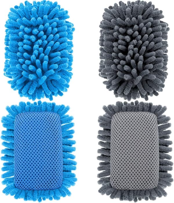 4 stykker mikrofiber fuzzy whiteboard viskelædere vaskbare mikrofiber tørre viskelædere