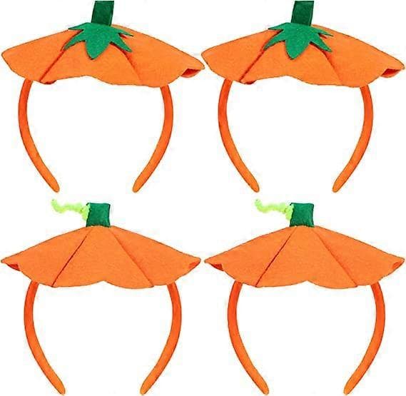 4 stykker Halloween græskar pandebånd Halloween kostume elastiske pandebånd til Halloween kostumefest