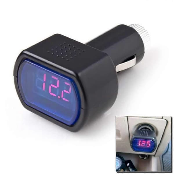 Voltmeter Batteritester Bil Lastbil Campingvogn 12V 24V Cigarettænder