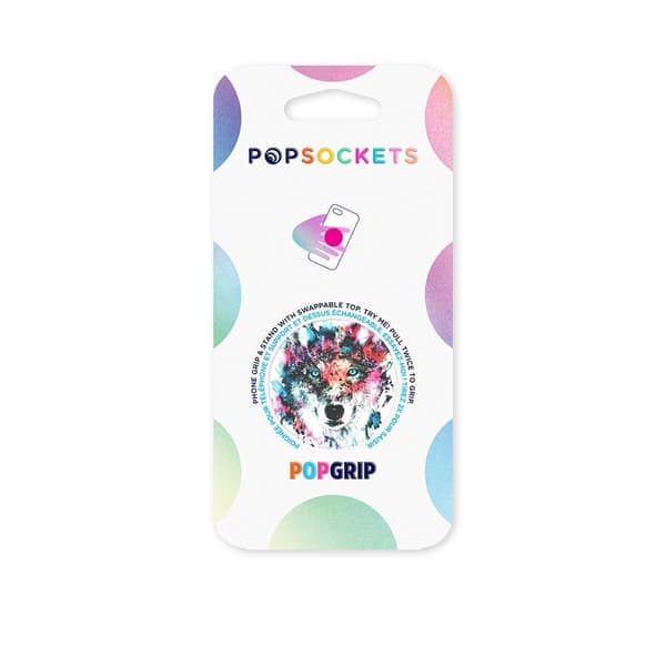 PopSockets avtakbart grep med stativfunksjon Ulv