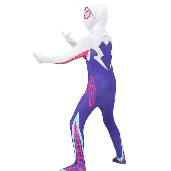 Ghost Spider Stacy Gwen Cosplay Kostume Jumpsuit Dame Fancy Bodysuit _b