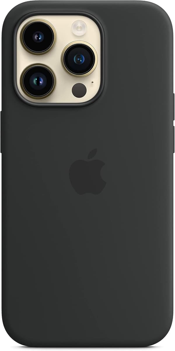 Apple – Midnatt silikondeksel med MagSafe til iPhone 14 Pro