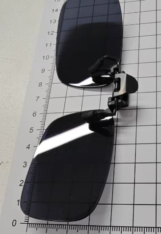 Clip-on solbriller, nattsyn, gule linser