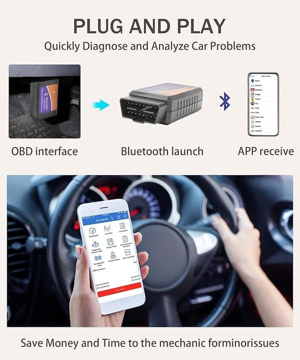 Universal OBD2 Bil Diagnostisk Scanner, Professionel Fejlkodelæser til Alle OBD2 Køretøjer