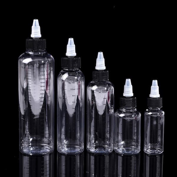 30ml-250ml Plast PET Flytande Kapacitet Droppflaskor Pigment 100ml 100ml