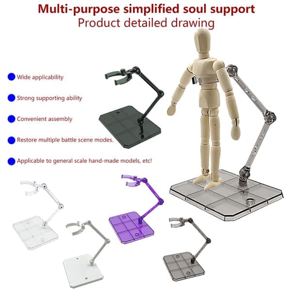 1 sett actionfigur-base egnet utstillingsstativbrakett for HG 1 hvit White