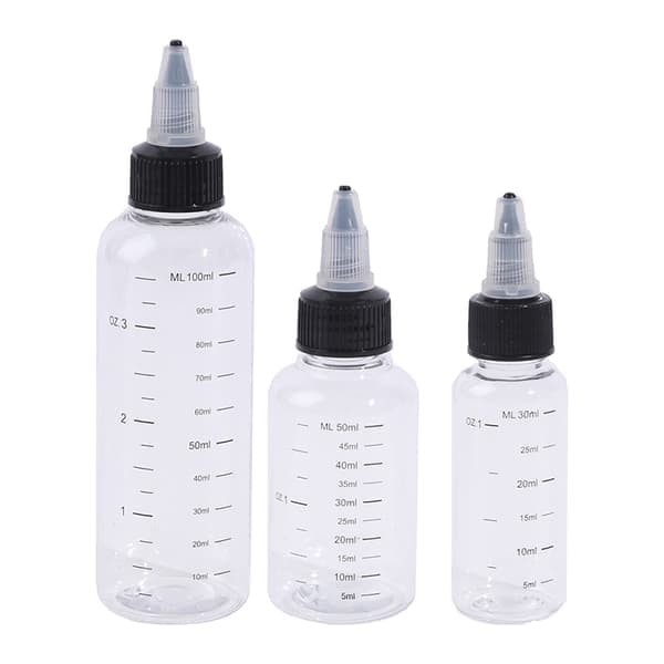 30ml-250ml Plast PET Flytande Kapacitet Droppflaskor Pigment 30ml 30ml