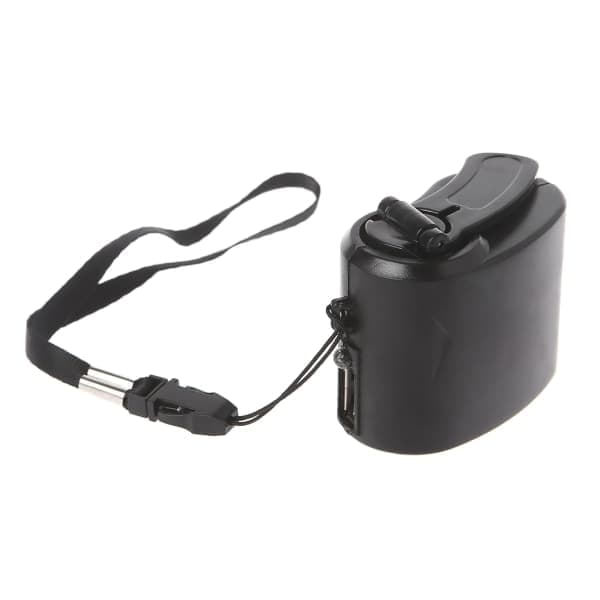 Nødoplader Manuel Håndsving Oplader Strøm USB Oplader til Nødsituationer eller Udendørs Håndsving Oplader Sort Sort Black