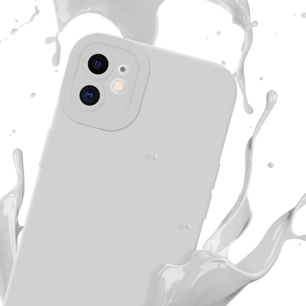 Beskyttelsesdeksel til iPhone 12 i FLUID WHITE Støtsikker Hvit